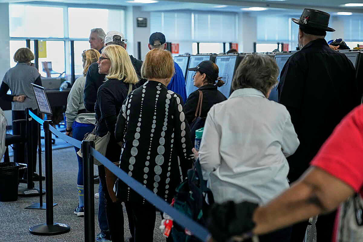 Voters wait in line for early ballots in Cleveland, Wednesday, Oct. 7, 2026. Sue Ogrocki, Associated Press. It is not Texas, and it is not the Wednesday count of 6.3 million.